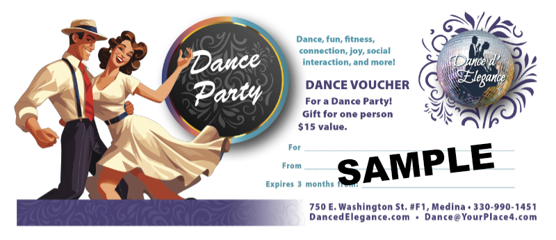 Dance Voucher Dance Gift Certificate