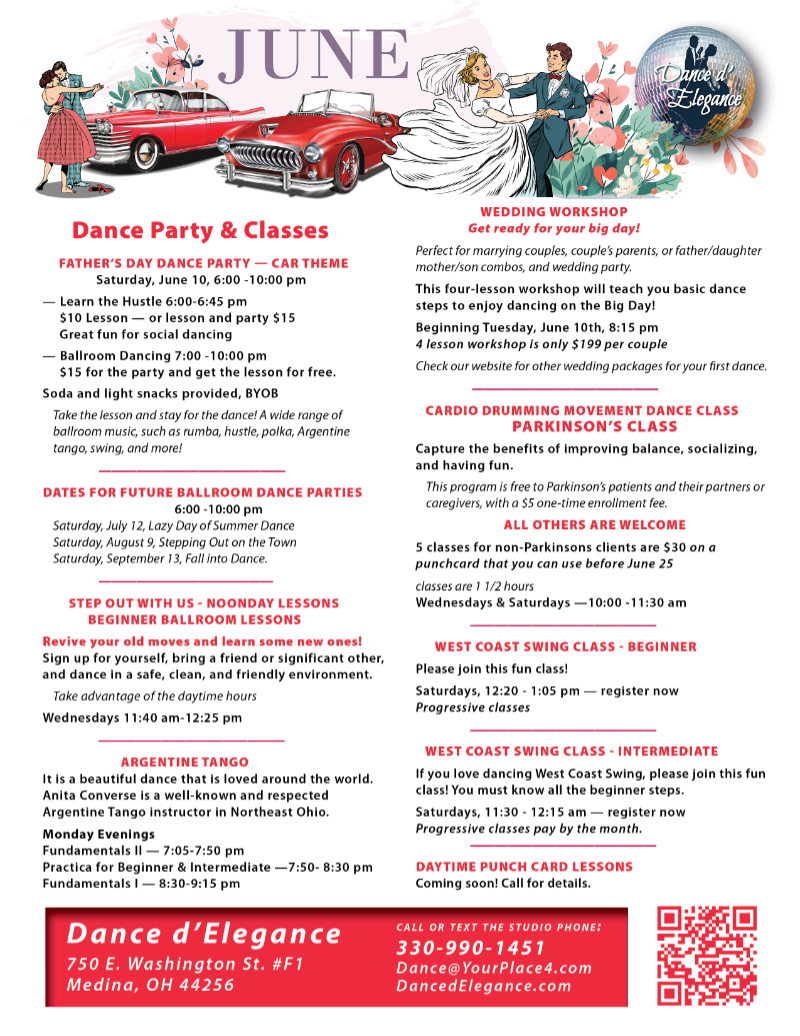 Newsletter June Dance Classes 2025