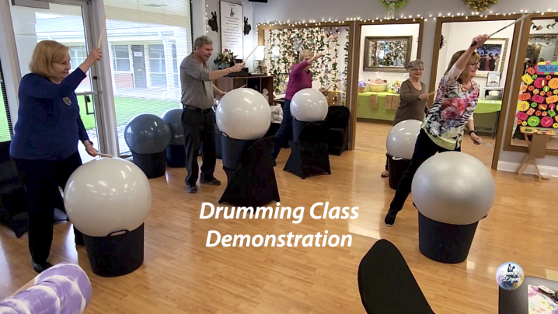 Drumming class demonstration