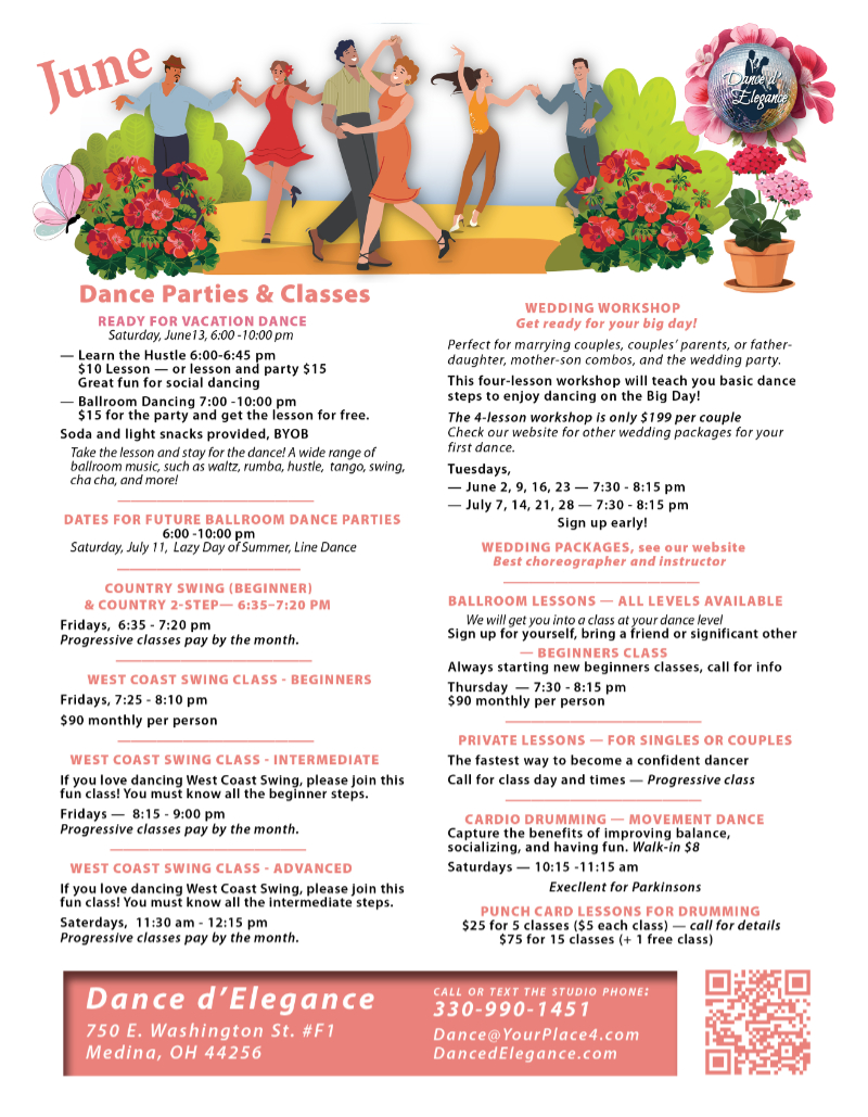 Newsletter June Dance dElegance Classes 2026